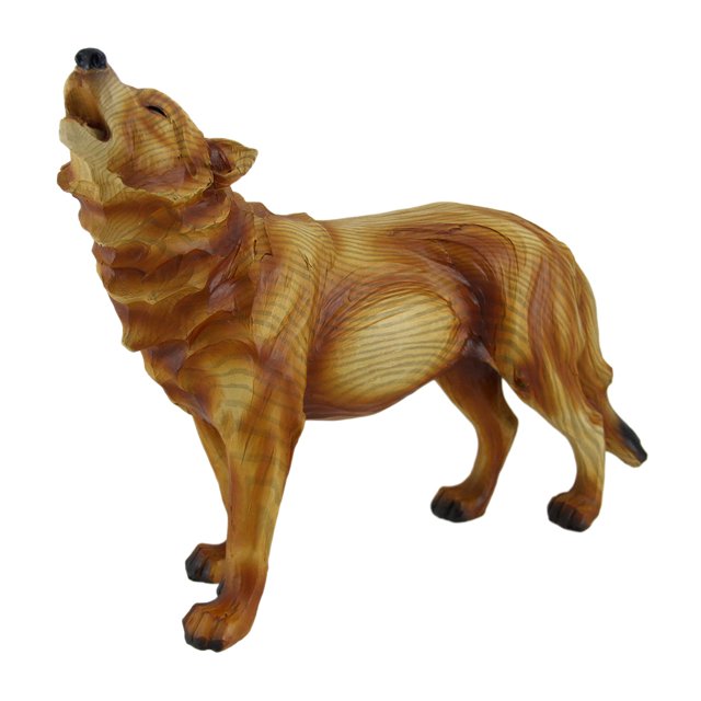 Zeckos Call of the Wild Wood Look Estatua de lobo aullador de 12 pulgadas Zeckos PDJ-961