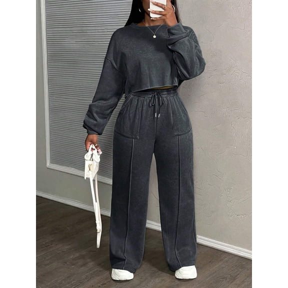 Women's 2-Piece Casual Street Style Loose Fit Sports Set