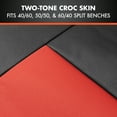 thumbnail image 5 of BDK Black & Red Faux Leather Car Seat Cover Full Set - Front & Rear Split Bench Seat Covers For SUV & Truck Seat Protector, Airbag Compatible - Seat Covers for Cars & Interior Covers & Accessories, 5 of 8