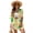 Yellow Flower Leaf, variant on FKEKYI Pink Cherry Flower Print Womens 2 Pcs Short Set Open Front Shirt Top Summer Outfits Shorts with Elastic Waist Beachwear Breathable Lounge Set Resort Wear, L