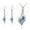 Sky Blue, variant on Xinyolin 2Pcs/Set Exquisite Workmanship Noble Necklace Earrings Set - Beautiful Shining Faux Crystal Pendant Necklace Hook Earrings Jewelry Accessory