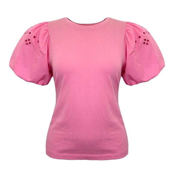 GEORGE G BLUSA CR MC EYLET EN MANGA