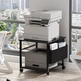 thumbnail image 7 of Leyaoyao Large Printer Stand with File Holder Organizer, Adult Rolling Printer Cart Holder with Wheels for Printer Scanner Fax Home Office Use, Black, 7 of 7