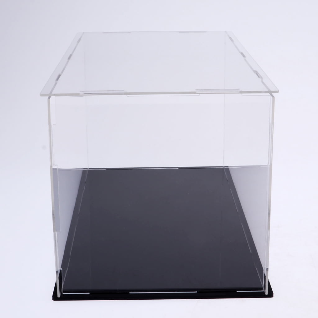 Acrylic Display Case/Box Dust-proof Showcase Assemblée fond noir 16x10x10in 