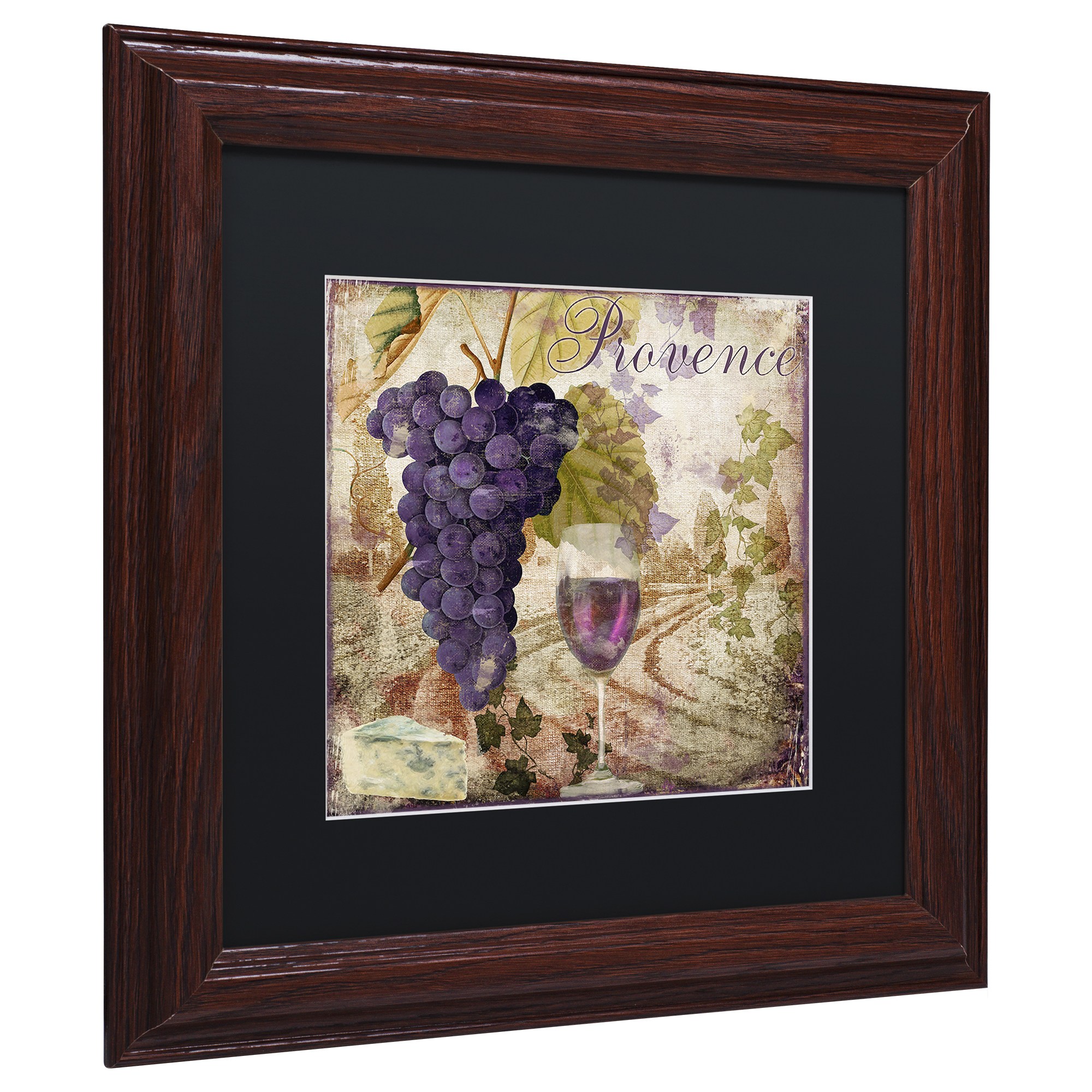 Trademark Fine Art "Wine Country III" Canvas Art by Color Bakery Black Matte, Wood Frame