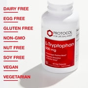 Protocol For Life Balance - L-Tryptophan 500 mg - 60 Veg Capsules