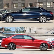 Car Body Side Door Stickers , Sports Racing Stripe Graphic Sticker, Vinyl Modified Decoration for Vehicles, DIY Decals Accessories