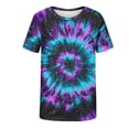 thumbnail image 4 of CFLVAEK Mens T Shirts Graphic Print Fashion Tees Big and Tall Short Sleeve Crewneck Tshirts Hippies Tie Dye T Shirt XXXXXL, 4 of 5