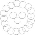 thumbnail image 1 of BetterJonny 20 Pcs 2 Po Cerceaux en Macramé Métal Argenté pour Bricolage Mural, 1 of 7
