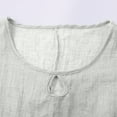 thumbnail image 6 of Breathable Linen Tops for Women Beach Vacation Flowy Summer Outfit, 6 of 6