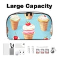thumbnail image 3 of Ice Cream USB Case Digital Bag Cord Organizer Box Charger Case Oxford Cloth Waterproof Electronics Storage Bag 5.9x9.44x3.14 in, 3 of 6