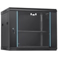 thumbnail image 1 of Gabinete de servidor de red de montaje en pared VEVOR 9U de 15.5 pulgadas de profundidad, 1 of 9
