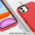thumbnail image 2 of Entronix Funda Resistente para iPhone 11, Triple Capa, Resistente a Golpes y Anticaídas, Color Rojo, 2 of 8