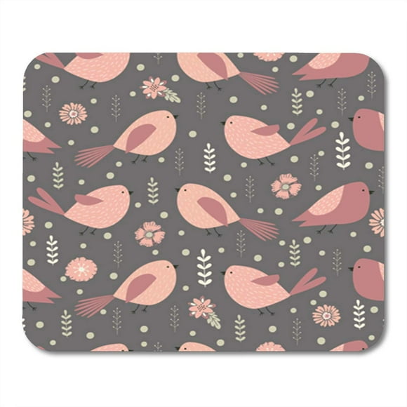NUDECOR Birds Cute Little Flowers and Herbs Nature Spring All Mousepad Mouse Pad Mouse Mat 9x10 inch