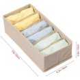 thumbnail image 2 of Juego de 4 separadores organizadores de cajones de ropa, organizadores de armario plegables, cubos de caja de almacenamiento, cestas para ropa interior, sujetadores, calcetines, corbatas, bufanda, 2 of 3