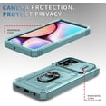 thumbnail image 4 of for Samsung A15 5G Case with Slide Camera Cover And Kickstand ,Military Grade Dual Layer Metal Holder Cover Shell For Galaxy A15 6.5"(Green), 4 of 6