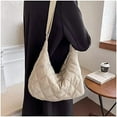 thumbnail image 2 of JUYGO Puffer Shoulder Bag Cutecore Fairycore Coquette Crossbody Bag Kawaii Pillow Shopper Bag Cottagecore Purse (White,One size), 2 of 7