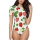 thumbnail image 1 of Balery Strawberry Body de cuello redondo de manga corta para mujer Tops de manga corta Tops básicos-Large, 1 of 7