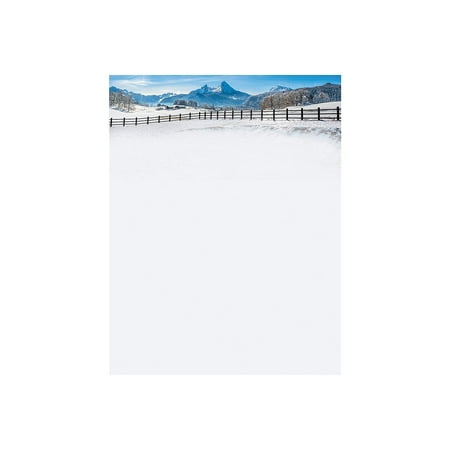 UPC: 0601952170218 | Great Papers! Holiday Stationery Winter Fence 8.5  x 11  80 Sheets (2017021)