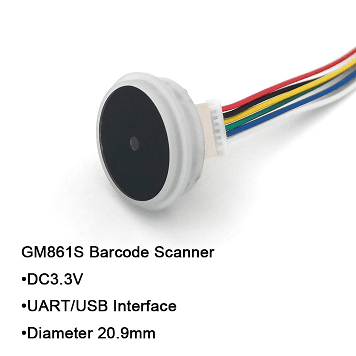 2X GM861S UART/USB Interface 1D/2D Bar Code QR Code Barcode Reader Module White Green LED