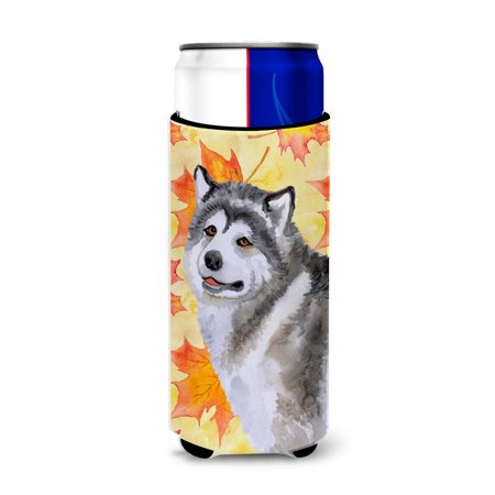 

Carolines Treasures BB9899MUK Alaskan Malamute Fall Michelob Ultra Hugger for slim cans Slim Can multicolor