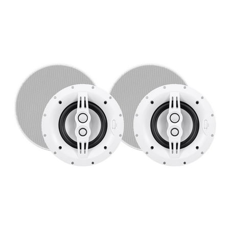 - Monoprice 3-way Architectural Ceiling Speakers - 6.5in With Micro Ceramic Composite Mid and Tweeter (Pair) | Aluminum - Sycamore Series