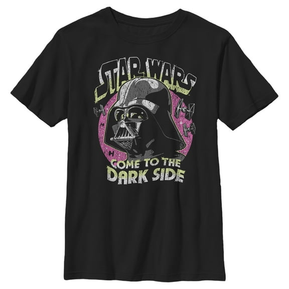 Boy's Star Wars: A New Hope Come To The Dark Side  Graphic Tee Black Small