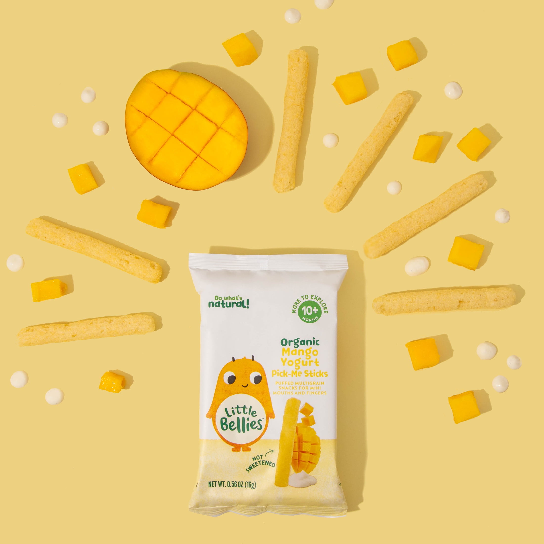 Little Bellies Organic Mango Yogurt Pick-Me Sticks 0.56 oz (5 PACK)
