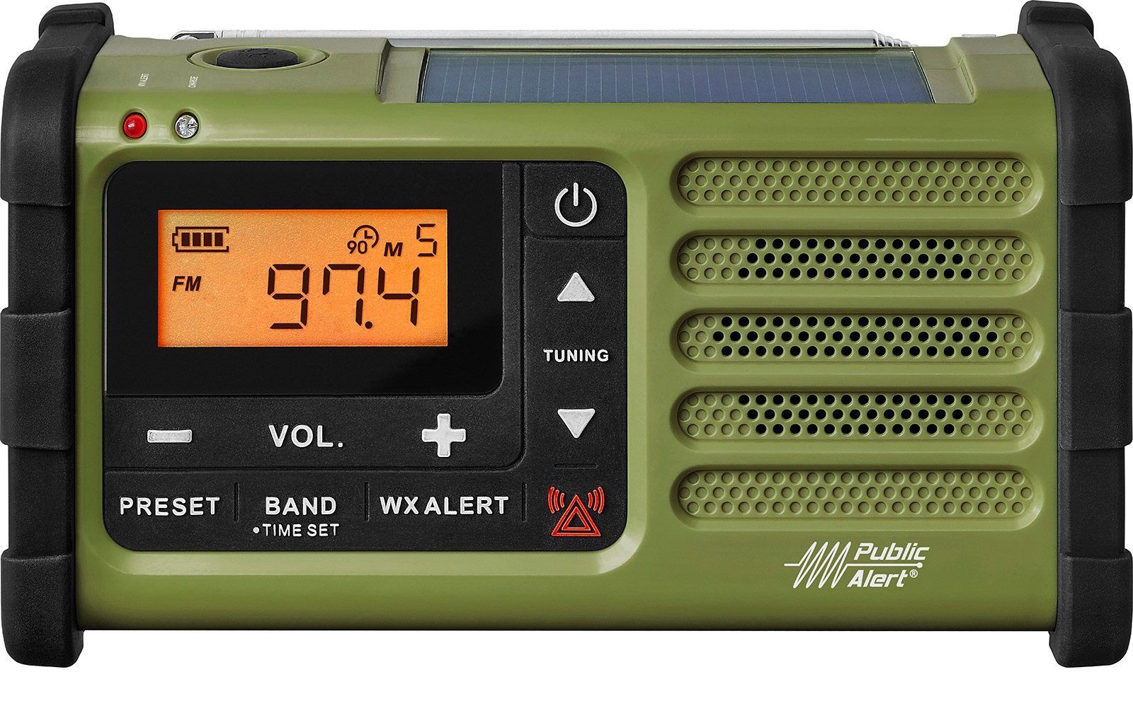 Sangean AM/FM MultiPowered (Solar/USB/HandCrank), Weather Emergency