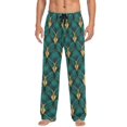 thumbnail image 7 of FORMRS Mens Pajama Pants with Pockets Cotton Sleepwear Lounge Bottoms Sizes S-2XL, Green Abstract Pattern, 7 of 7