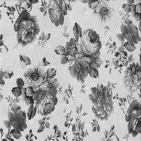 Ahgly Company Indoor Square Patterned Sonic Silver Gray Area Rugs, 8' Square