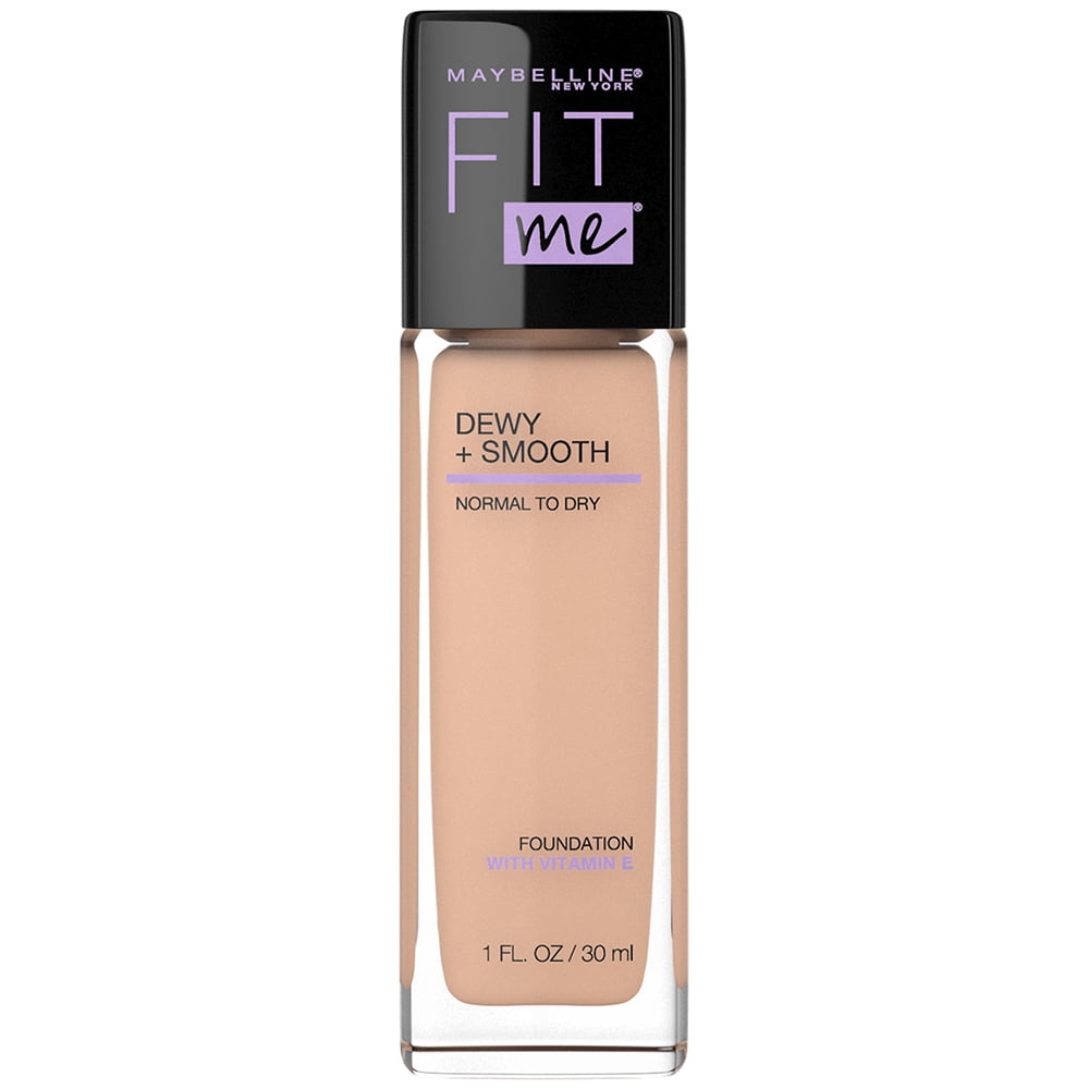 Maybelline Fit Me Dewy + Smooth Liquid Foundation Makeup with SPF 18, Buff Beige, 1 fl oz