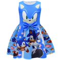 thumbnail image 1 of 2022 Disfraz De Halloween Impresión Digital Sonic Girl Princesa Vestido Niña Arco Navidad Año Nuevo Falda, 1 of 4
