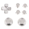 thumbnail image 2 of Botones de Metal Botones Abxy + Paletas de Pulgar Pernos de Pulgar y Cromado D-Pad para PS4 Dualshock 4 Controlador Mod Kit Plata, 2 of 8