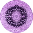 thumbnail image 1 of Ahgly Company Indoor Round Medallion Purple Traditional Area Rugs, 8' Round, 1 of 4