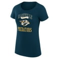 thumbnail image 2 of Women's G-III 4Her by Carl Banks Navy Nashville Predators Super-Slim Fit Lightweight Team Logo Graphic T-Shirt, 2 of 3