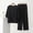 Black, variant on Sakmal Soft Women Pajama Sets 2pc Black Lounge Long Sleeve Top and Pants Round Neck Loose Fit with Pockets Comfy Sleepwear for Women 3XL-5XL