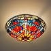thumbnail image 3 of ARTZONE Tiffany Ceiling Lights, Stained Glass Ceiling Light 3-Lights 16 Inch Tiffany Flush Mount Ceiling Light for Bedroom Dining Living Room Entryway Foyer, 3 of 4