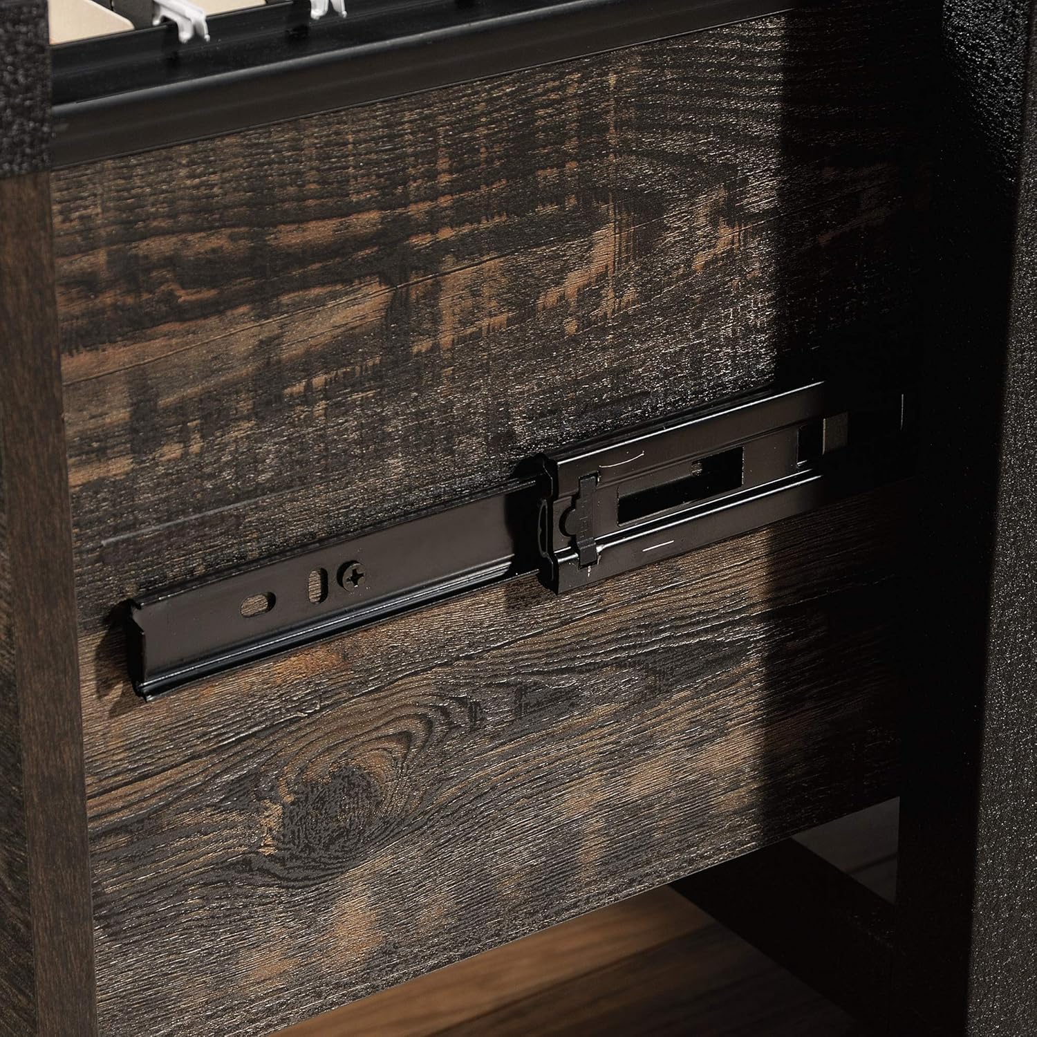 YINGYING 2-Drawer File Cabinet, Mobile Filing Cabinet for Home Office Carbon Oak Finish Printer Stand L: 20.87" x W: 23.86" x H: 26.58"