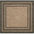 thumbnail image 3 of SAFAVIEH Courtyard Ercan Striped Indoor/Outdoor Area Rug, 5'3" x 5'3" Square, Natural/Black, 3 of 9