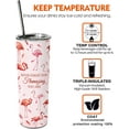 thumbnail image 6 of Flamingo Tumbler With Lid and Straw Stainless Steel 20oz Pink Flamingo Skinny Tumbler Insulated Flamingo Cup Water Bottle Coffee Mug Travel Tumbler Flamingo Gifts for Women, 6 of 6