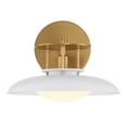 thumbnail image 3 of Gavin 1-Light Wall Sconce in White with Warm Brass Accents, 3 of 6