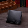 thumbnail image 4 of Funie Men Business Soft Faux Leather Short Wallet Purse Tickets Credit Cards Holder, 4 of 8