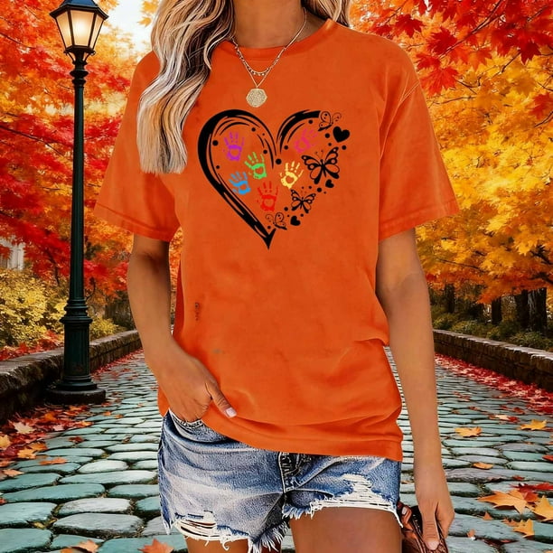 Ounisa Baseball Shirts Women Baseball Mom Tshirt Baseball Heart Graphic Tee Game Day Gifts Funny Short Sleeve Tops