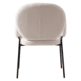 thumbnail image 6 of Leisuremod Celestial Series Boucle Dining Arm Chair, Black Frame with White Fabric Set of 4, 6 of 6