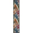 thumbnail image 1 of Home Roots Outdoor Multicolored Leaves Indoor Outdoor Runner Rug, 2' x 12', Flat Weave Cut-Pile, 1 of 1