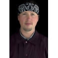 thumbnail image 3 of ZANheadhear Cotton Bandanna, Black Paisley, 3 of 3