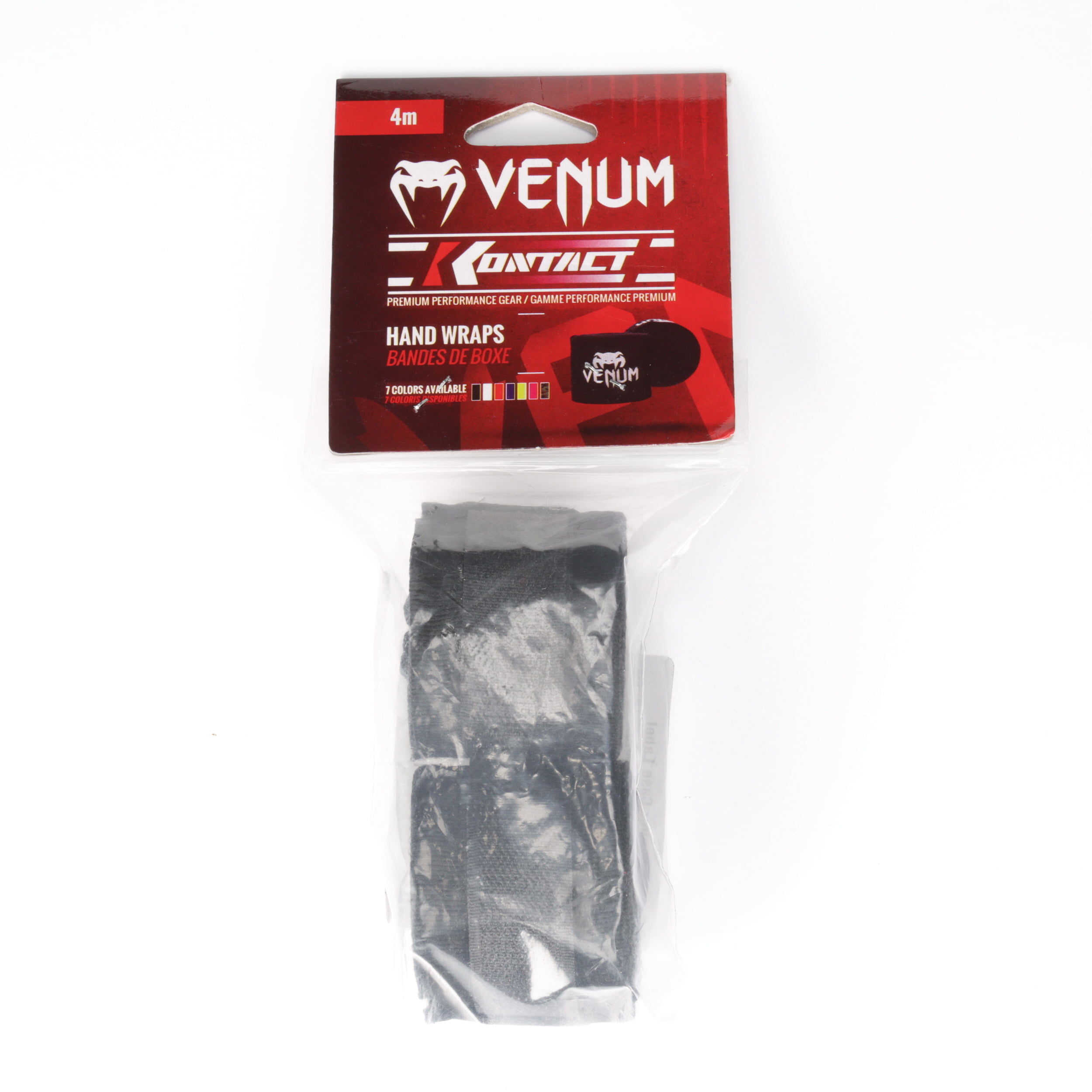 Venum Kontact 4m Boxing Handwraps - Black 