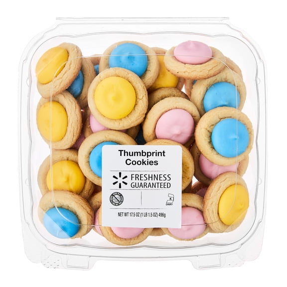 Freshness Guaranteed Pastel Thumbprint Cookies, 17.5 oz