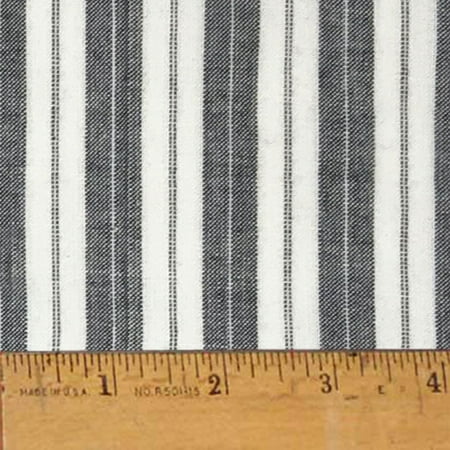 Woven Cotton Ticking Fabric - Mountain Lodge Ticking Stripe Plaid Homespun Cotton Fabric Sold by the Yard - JCS Fabric